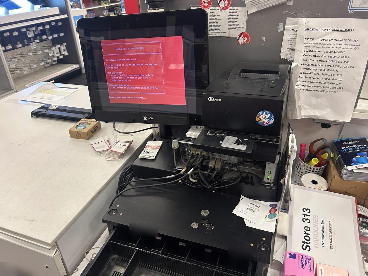 Smart technology service detail: checkout station POS hardware at the checkout counter