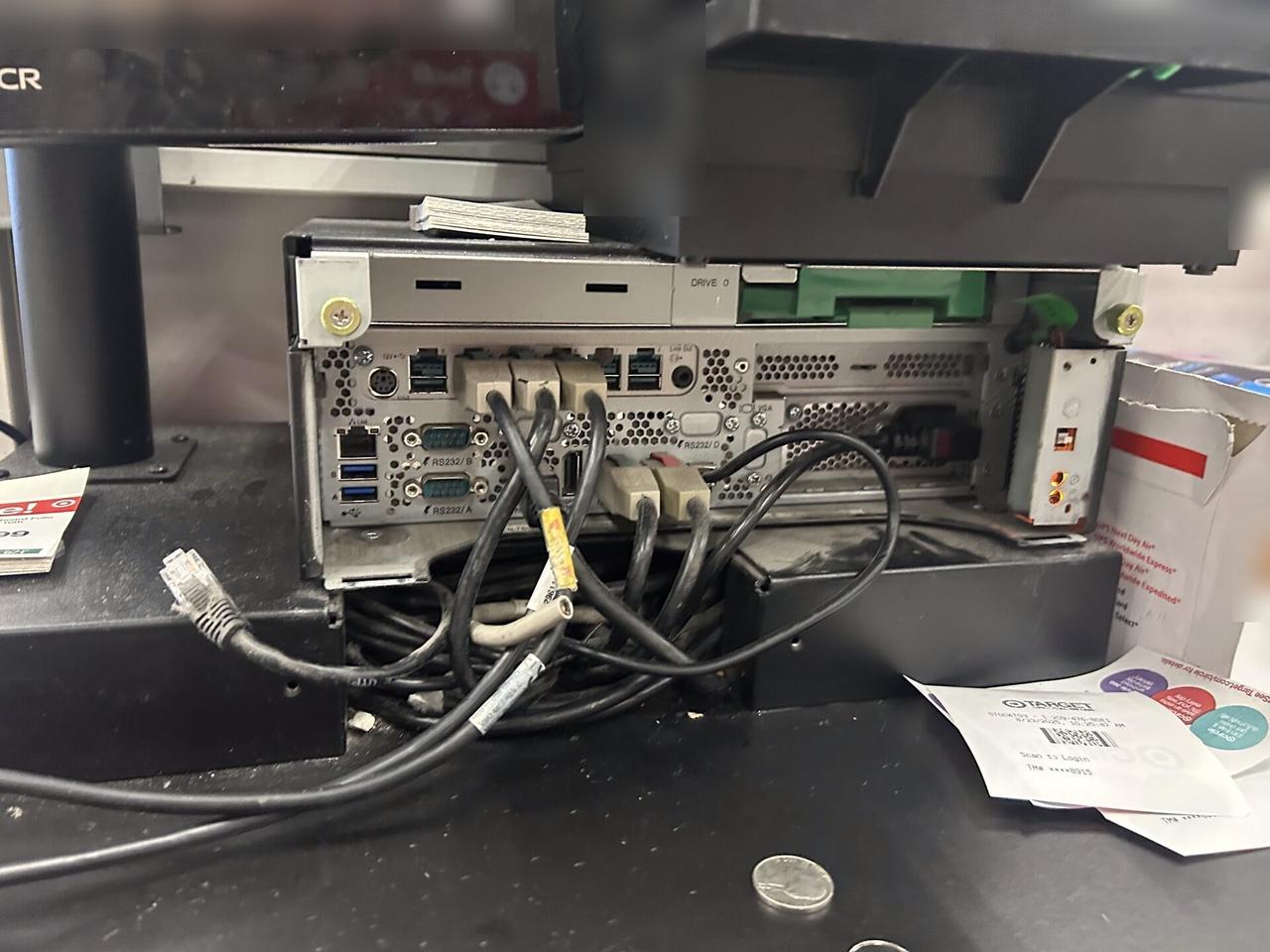 Alrty field photo with checkout station POS hardware with private labels omitted