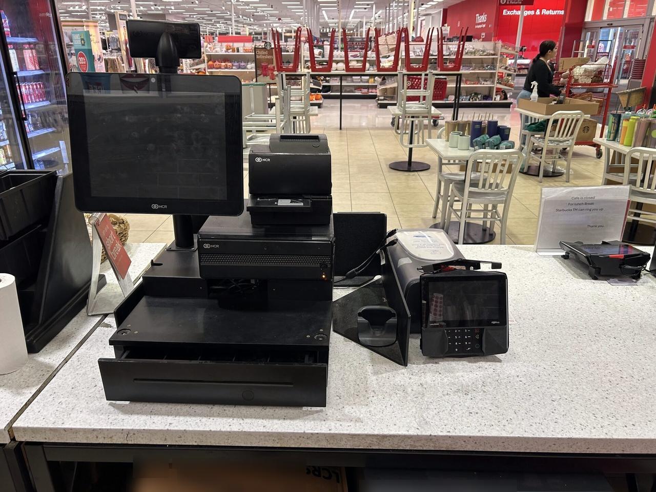 Smart technology service detail: checkout station POS hardware at a checkout lane