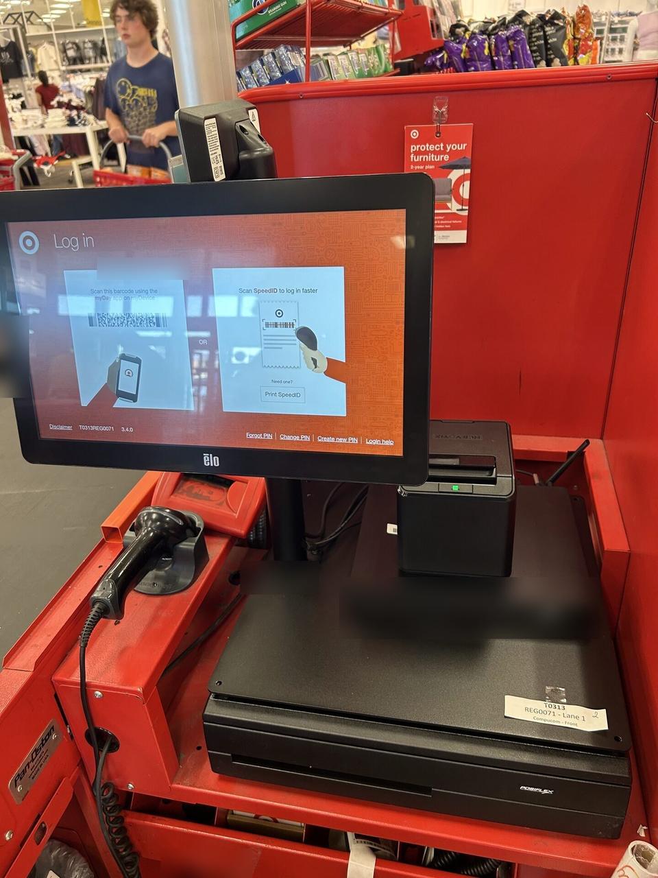 Smart technology service detail: checkout station POS hardware during register setup