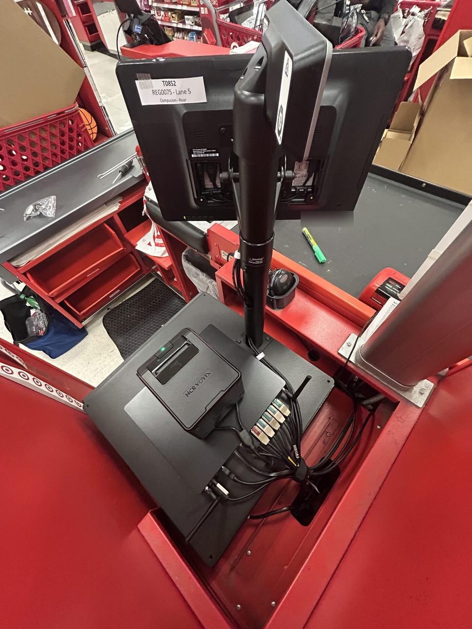 Alrty portfolio view of retail checkout work area with POS terminal hardware