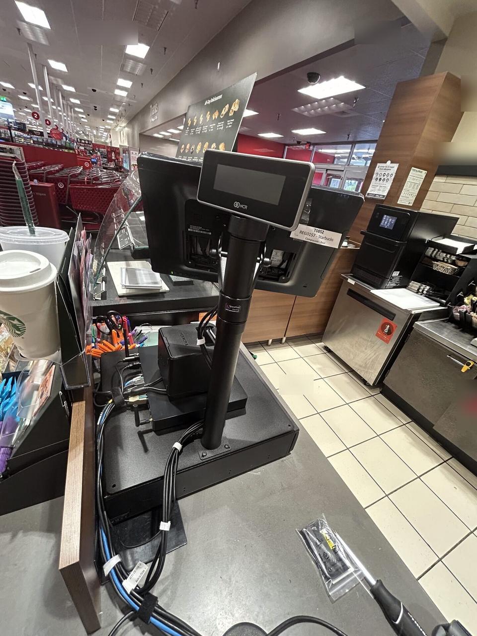 Smart technology service detail: payment terminal and POS equipment handoff with private labels omitted