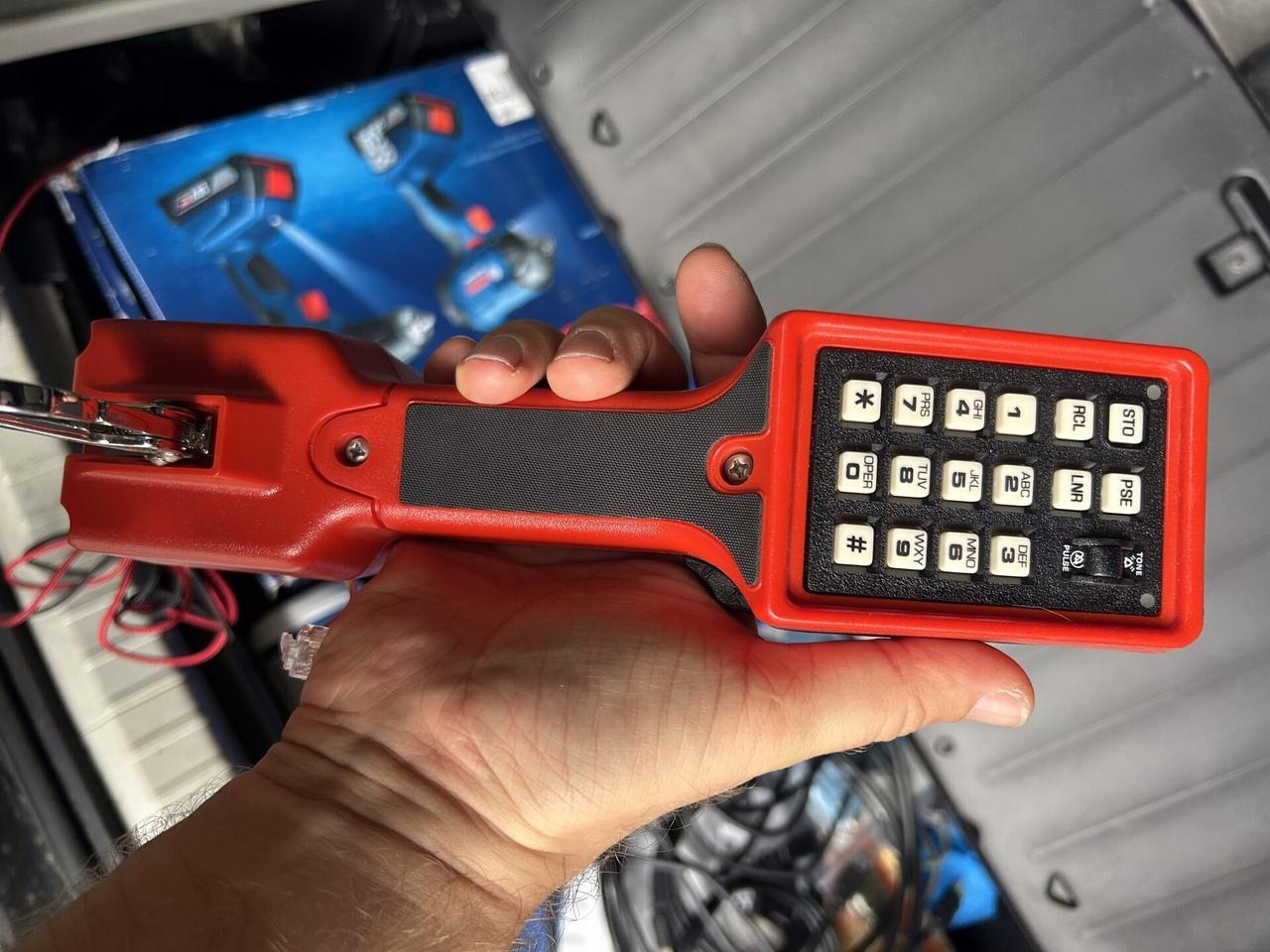 Alrty portfolio view of telephone line test handset for analog phone troubleshooting