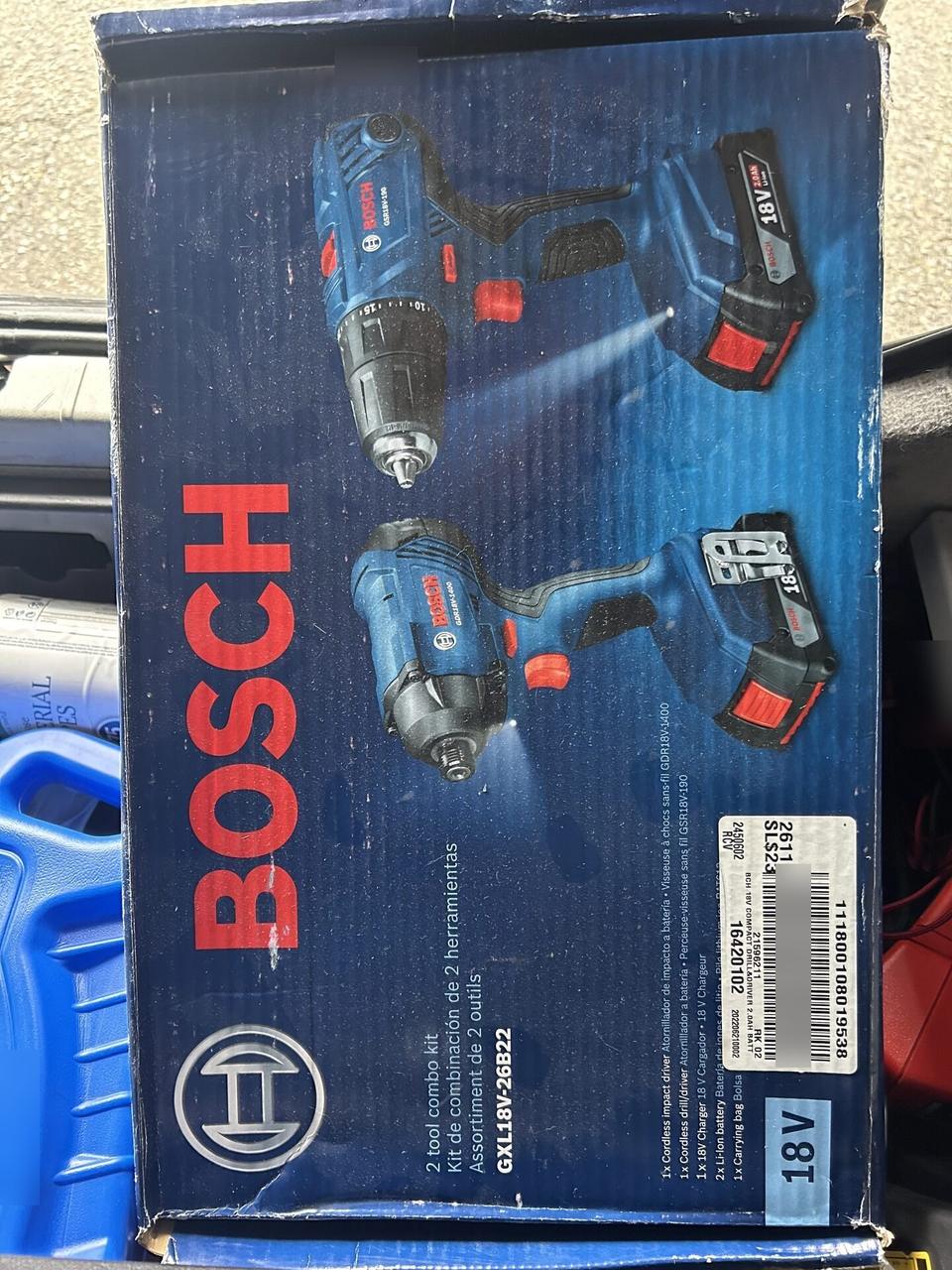 Onsite service photo showing Bosch screwdriver and drill for onsite installation work