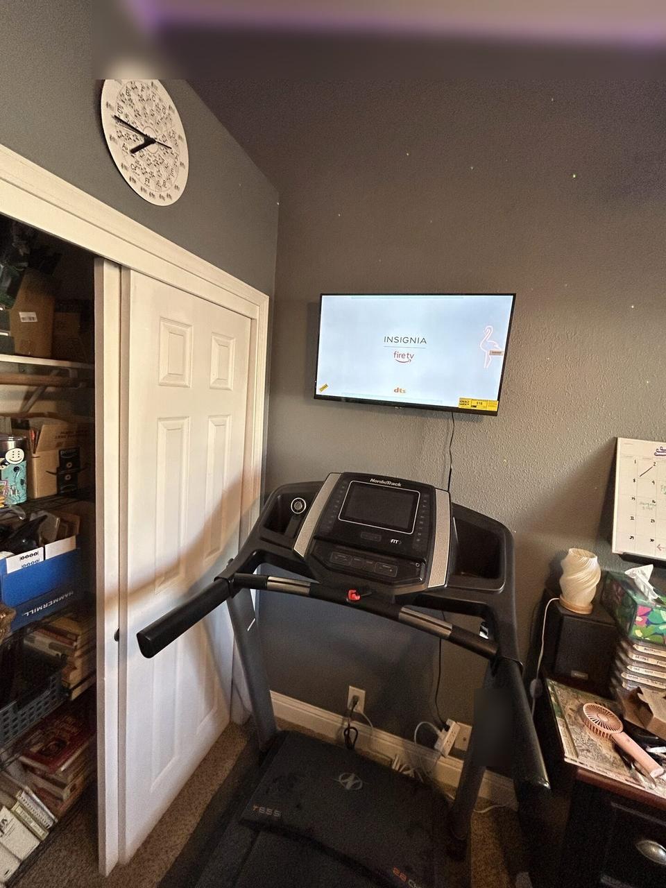 Public-safe portfolio image of home theater cabling and display service detail during TV service preparation