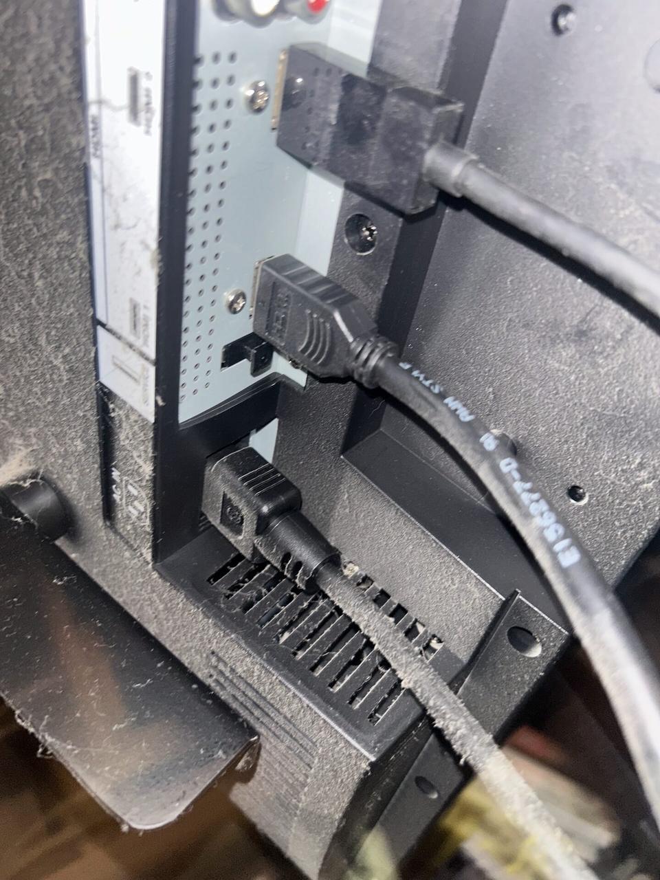 Alrty portfolio view of display bracket or mounting preparation onsite with private room details omitted