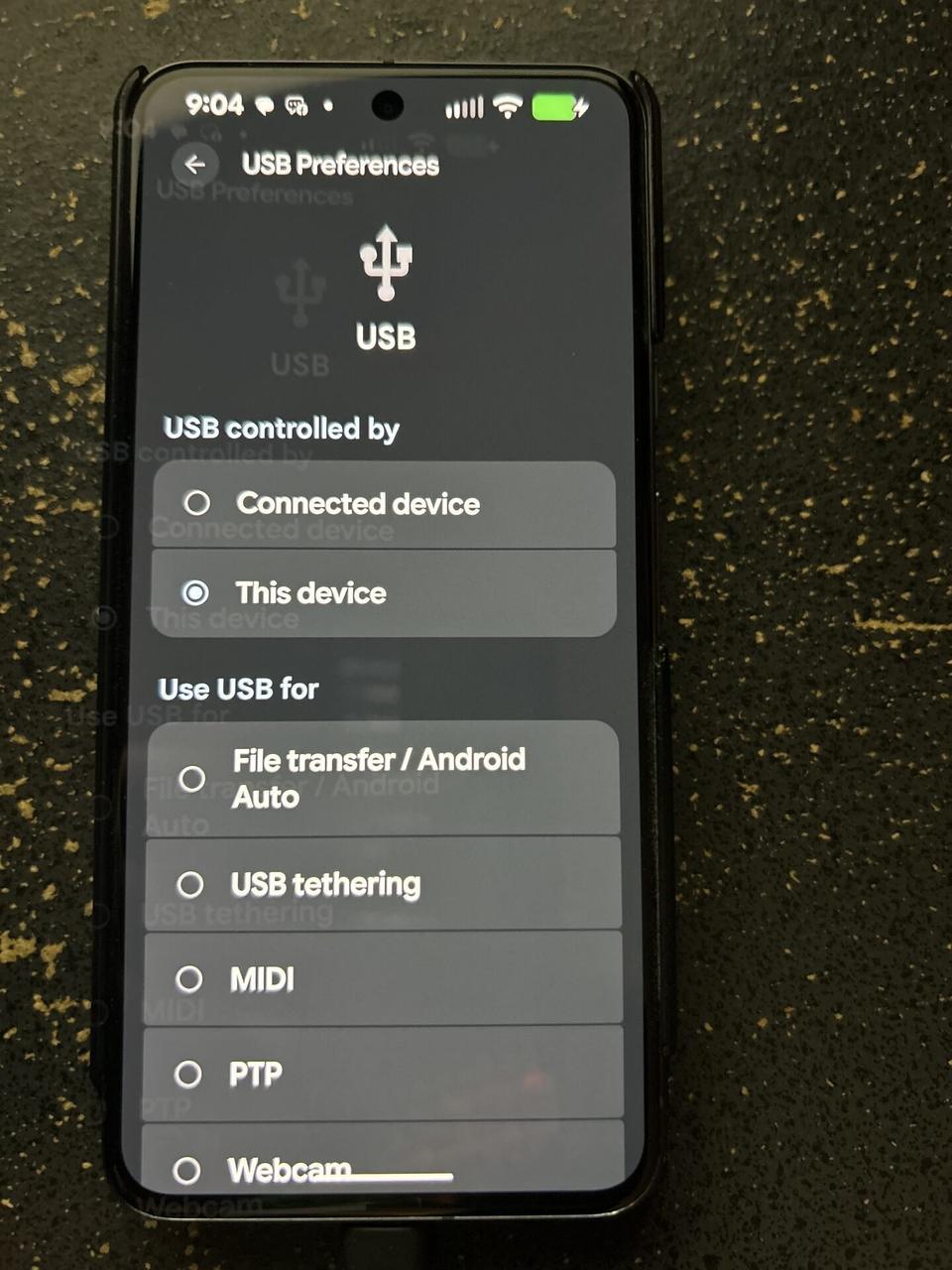 Alrty portfolio view of phone system hardware during onsite support with private numbers omitted