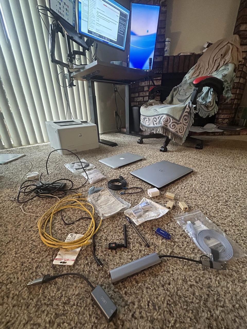 Public-safe portfolio image of network technician tools in the Alrty office