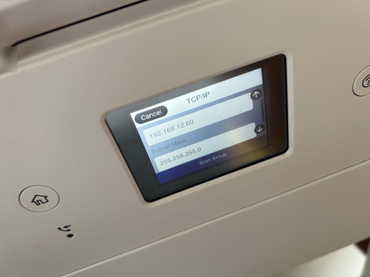 Onsite service photo showing printer or peripheral setup during onsite service for office hardware support