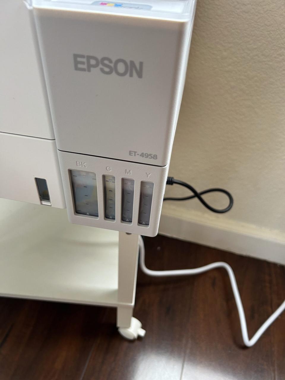 Service documentation showing office printer hardware and device support with connection context visible