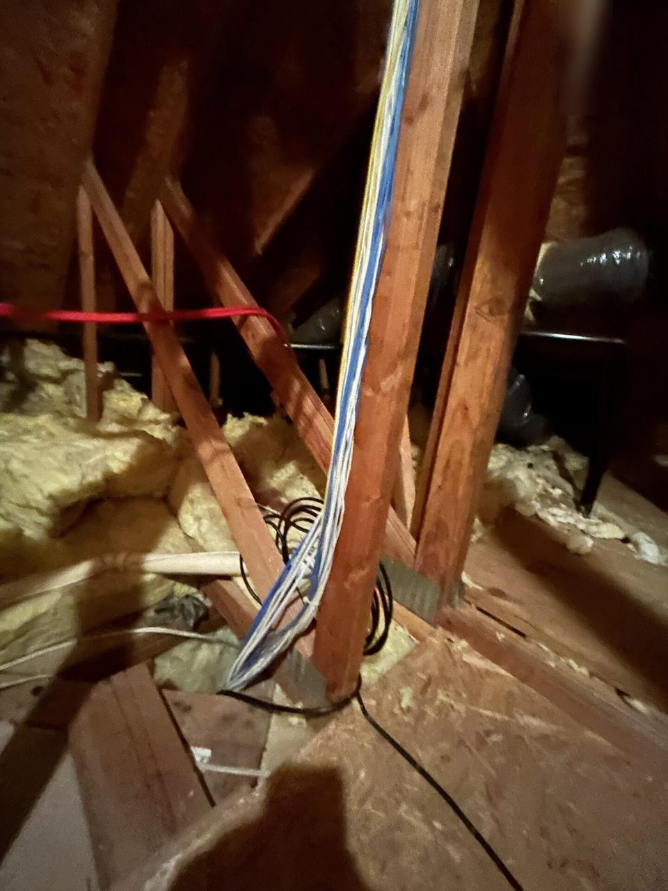 Attic security, network and low-voltage work during an Alrty onsite service visit