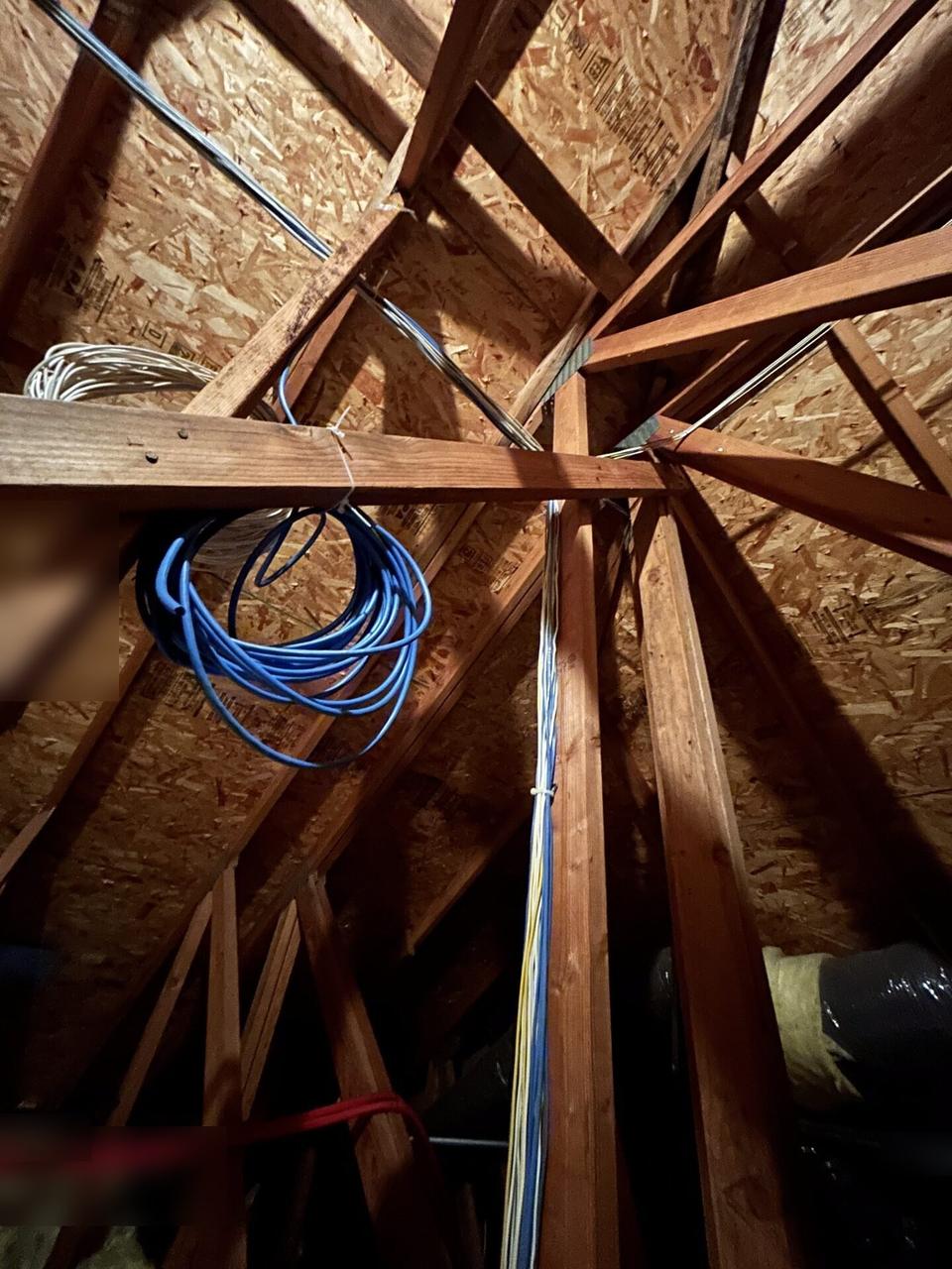 Smart technology service detail: attic security, network and low-voltage work
