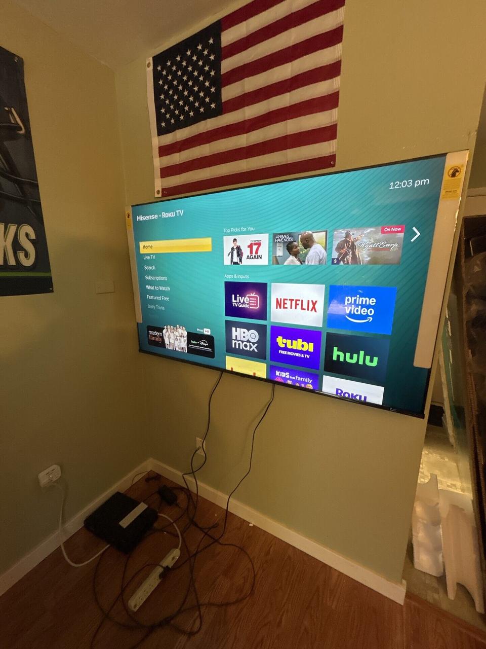 Onsite service photo showing TV service photo reviewed for public-safe TV-related use