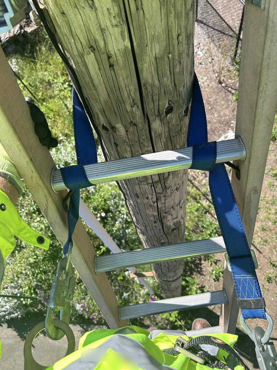 Onsite service photo showing low-voltage cable handoff for an Xfinity service point