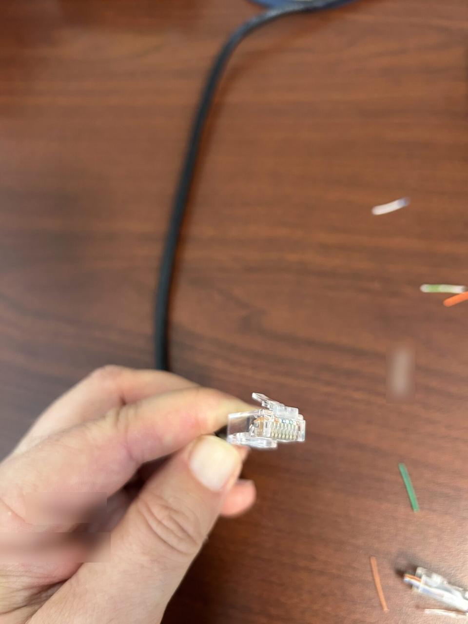 Wall plate and low-voltage wiring service for a connected device install documented for a smart technology service call